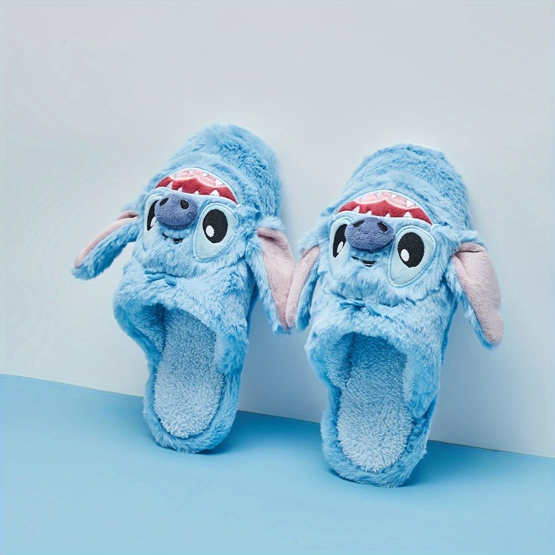 Disney Stitch Plush Slippers – Soft and Warm House Slippers for Cold Days