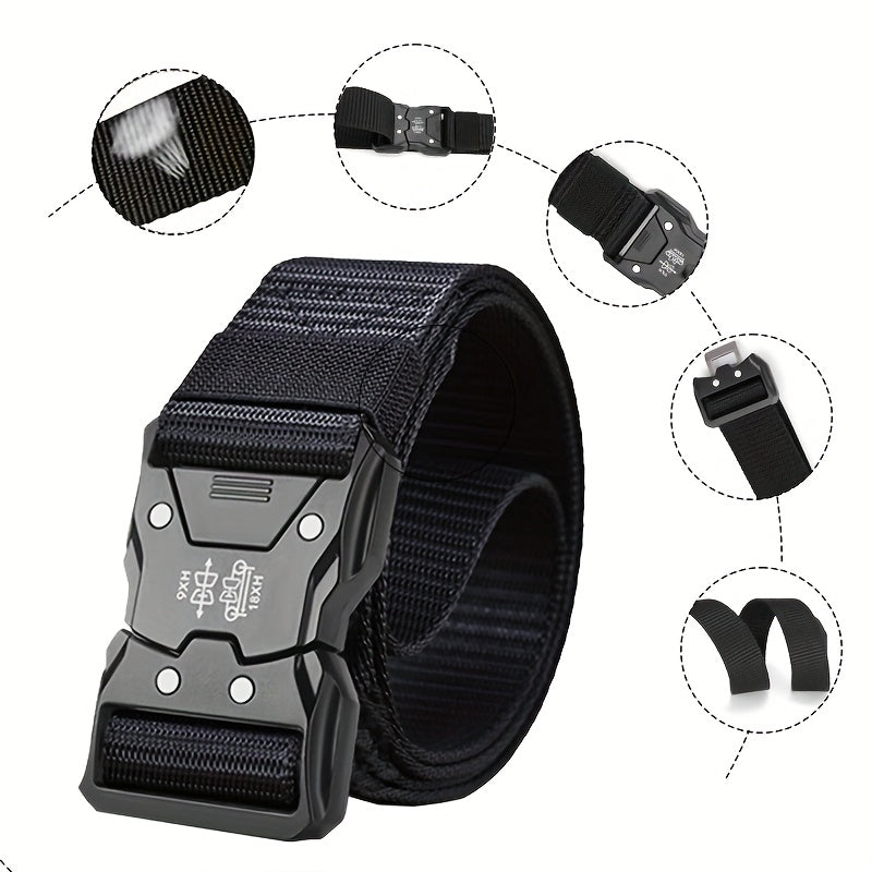 Unisex Tactical Nylon Belt – Sturdy, Breathable, and Versatile