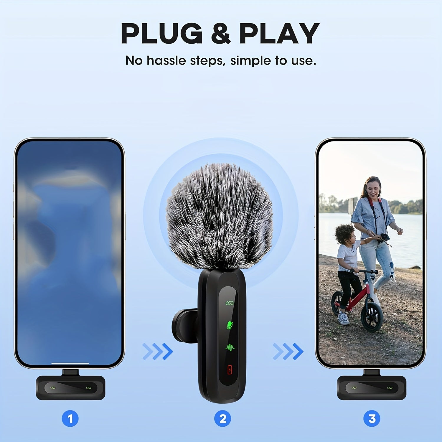 SoundClip Wireless Lavalier Microphone - For Smartphones and Tablets
