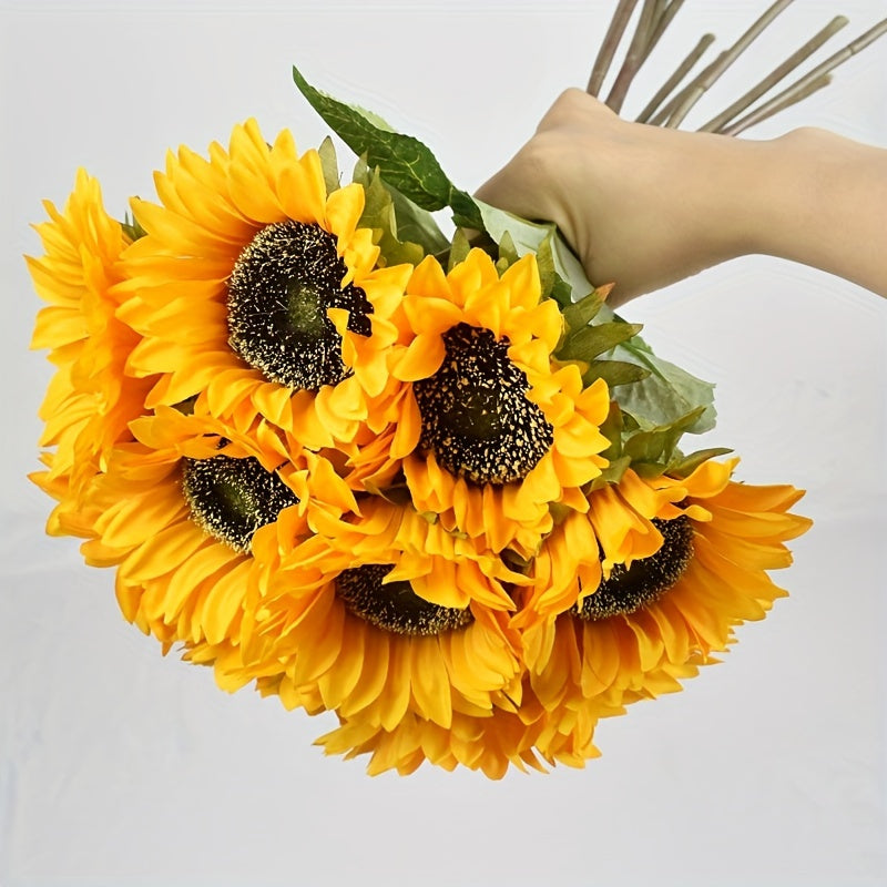 Set of 11 Vibrant Sunflowers – Perfect for Autumn, Weddings, and Garden Decoration