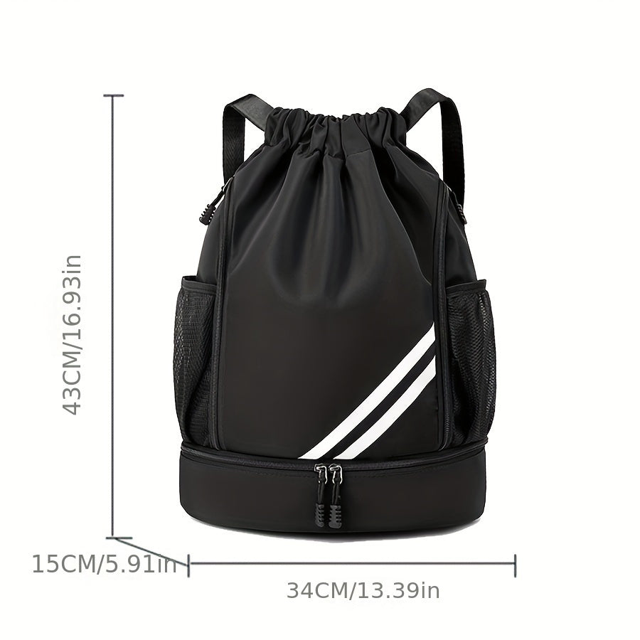 Sporty Drawstring Backpack - Spacious and versatile for any activity