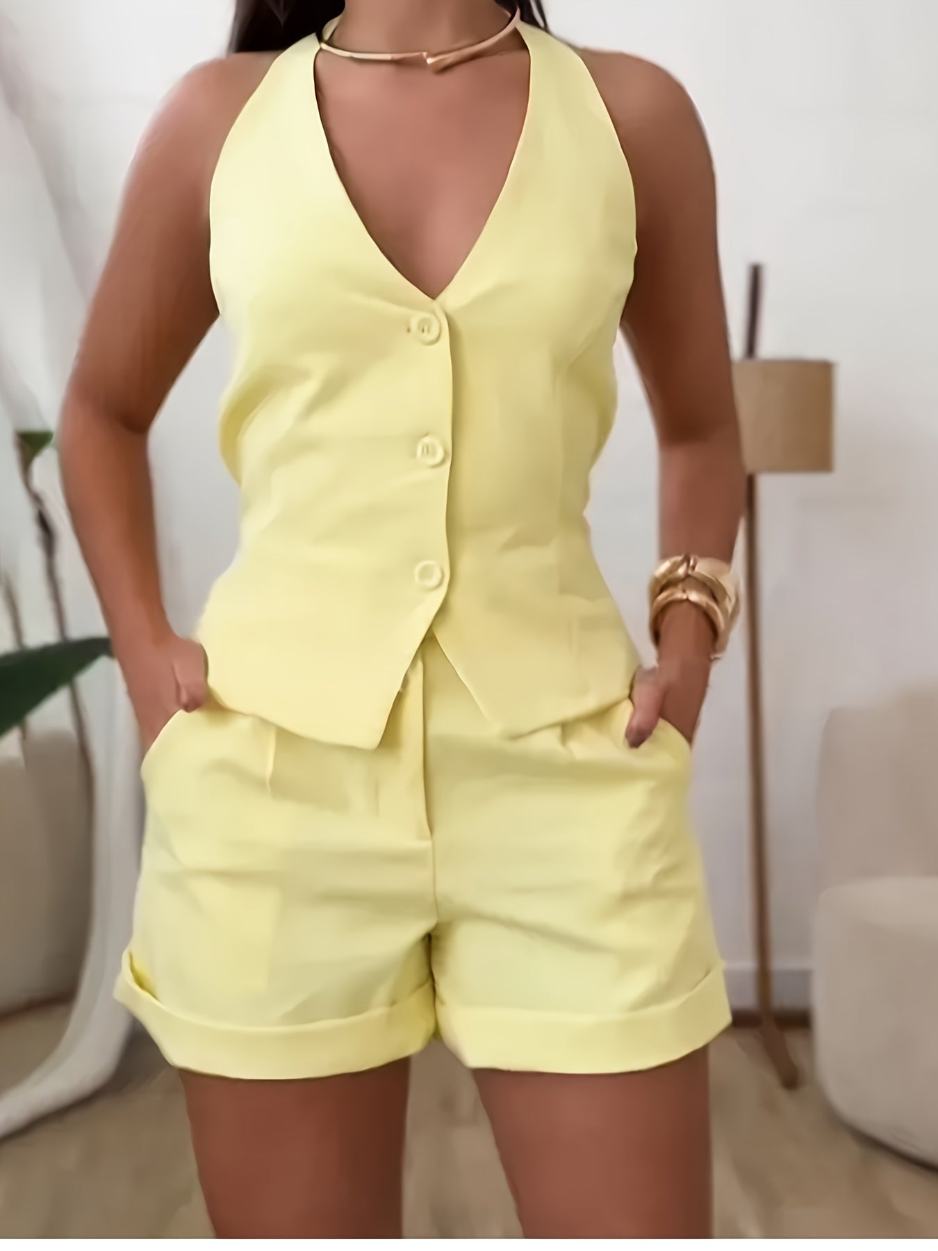 Summer Light Yellow Set – Feminine, Fresh, and Comfortable