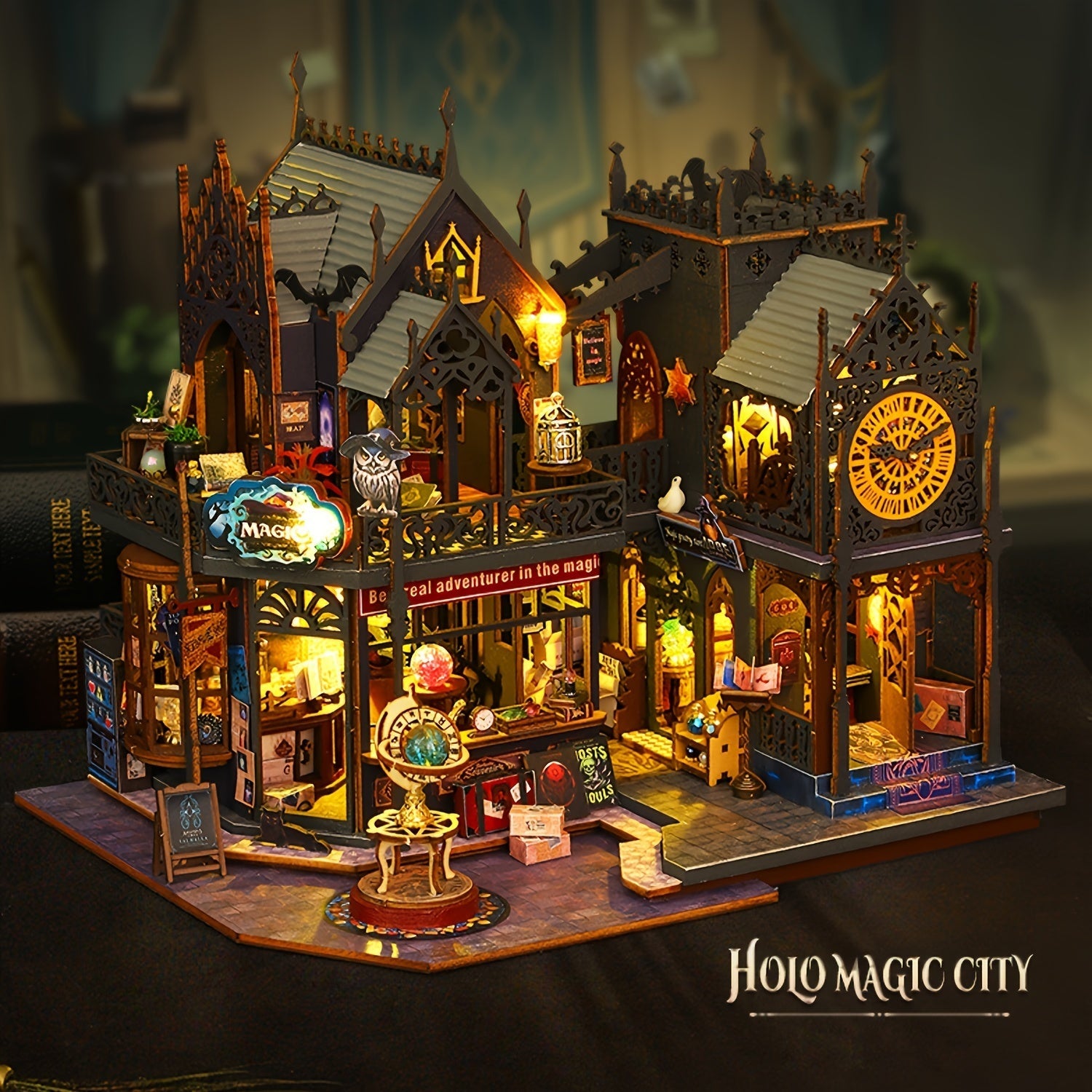 Enchanting Book House – 3D Wooden Puzzle with Magical Lighting
