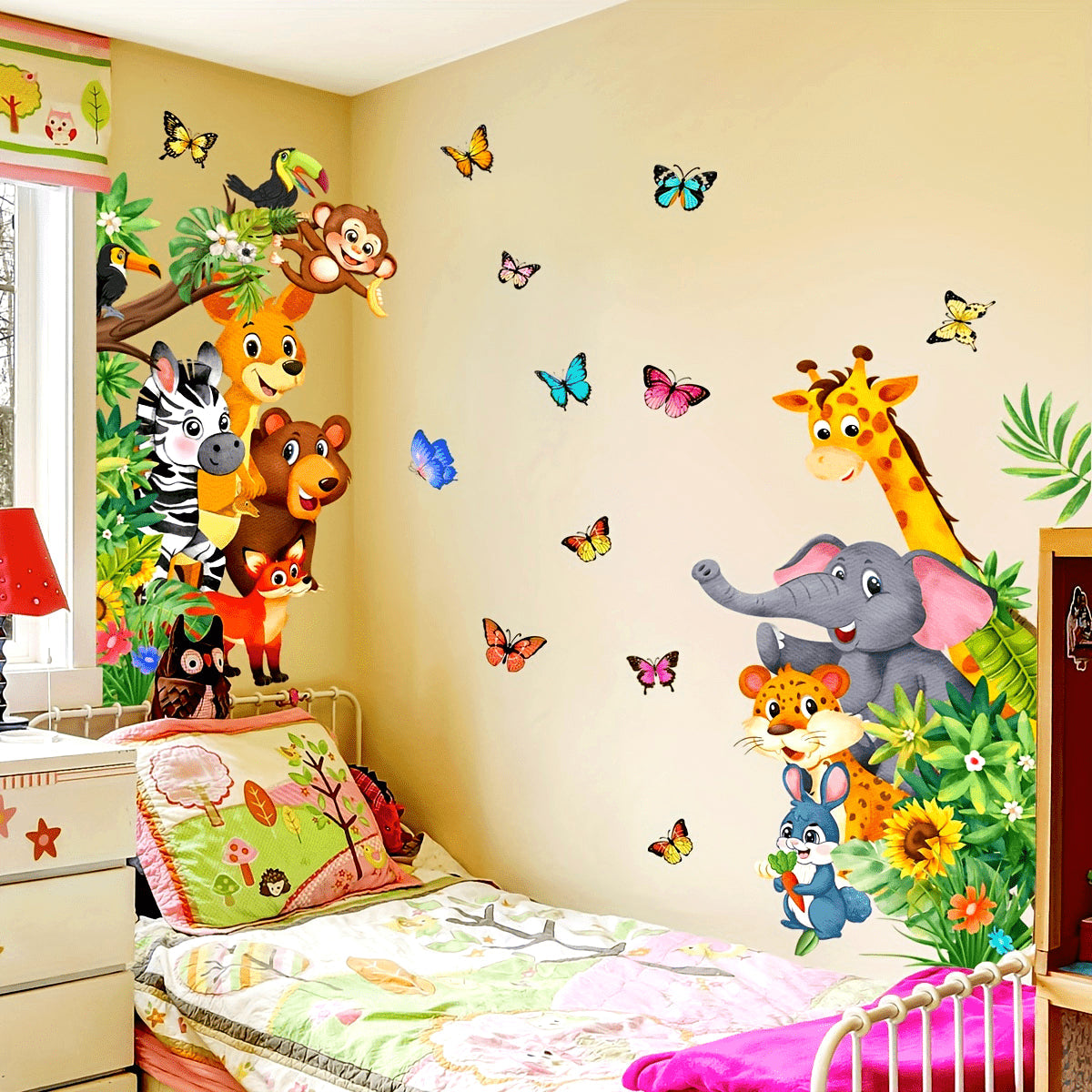 Colorful Animal Wall Stickers - Playful Fun for Children