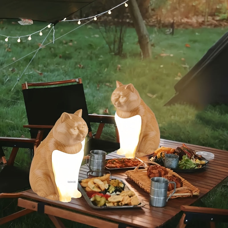 Decorative Cat Night Light with Touch Control and Dimmable Light