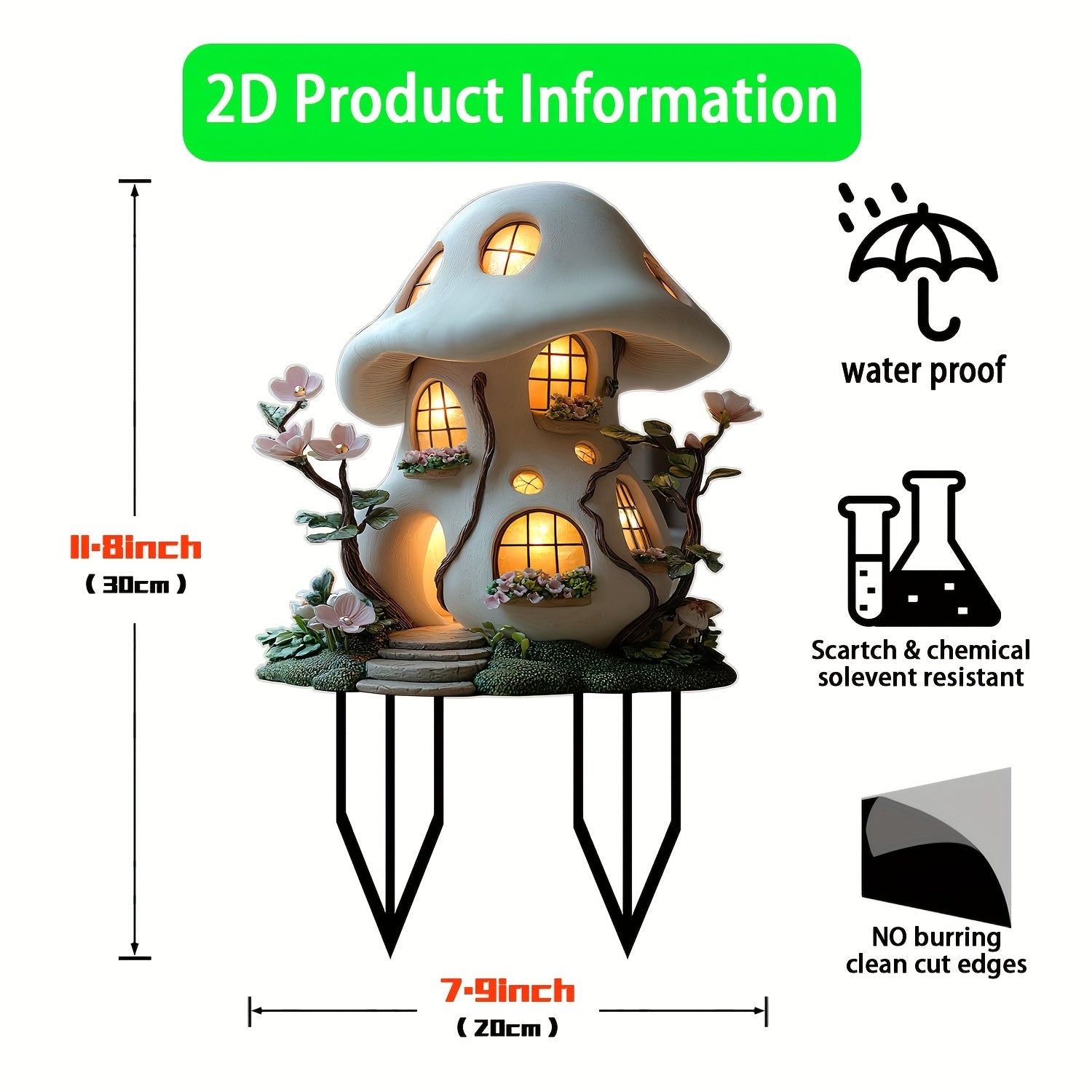 Enchanting Christmas Cottage Garden Statue - A Magical Atmosphere for Your Garden
