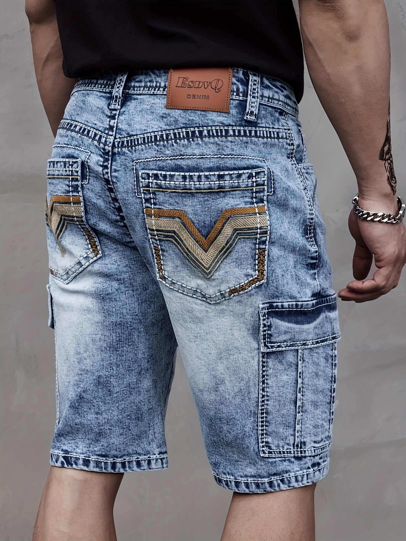 Men's Multi-Pocket Denim Shorts - Practical and Comfortable