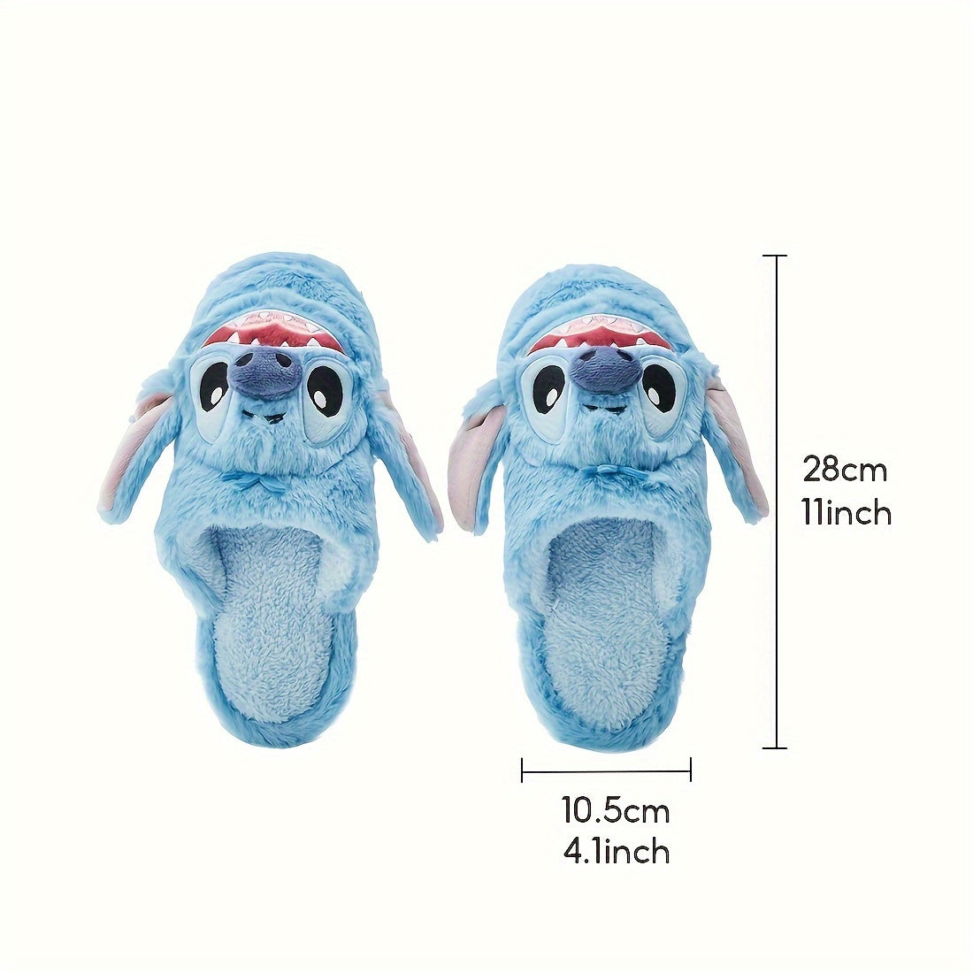 Disney Stitch Plush Slippers – Soft and Warm House Slippers for Cold Days