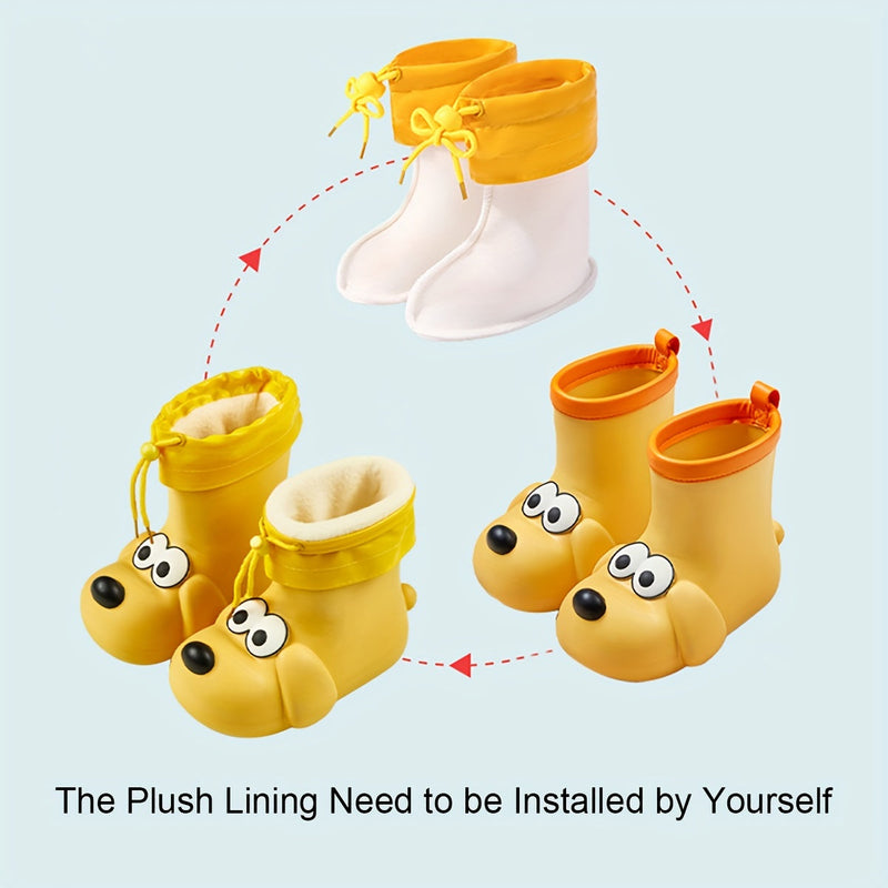 Plush Puppy Rain Boots for Kids - Warm and Playful for Rainy Days