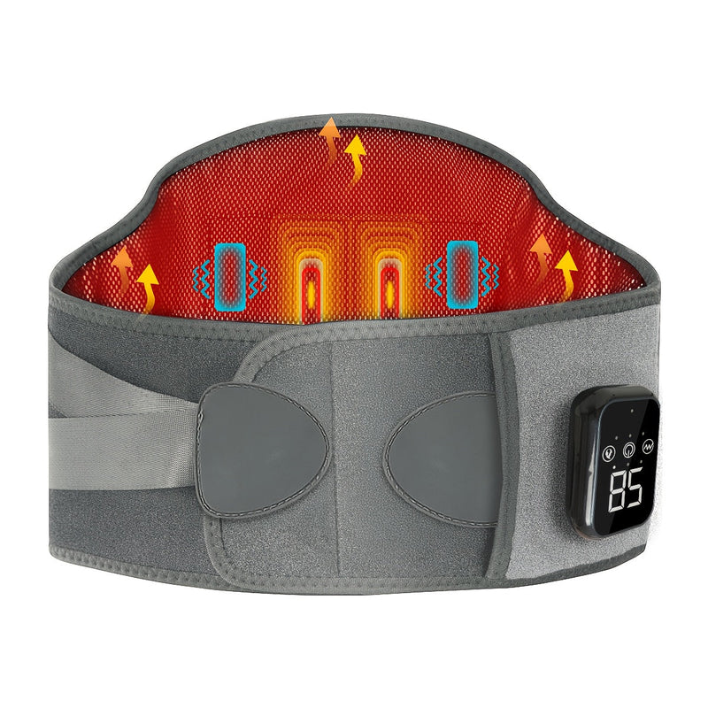 Wireless Heated Massage Belt for Back and Waist – 3 Adjustable Heat and Vibration Modes for Maximum Relaxation
