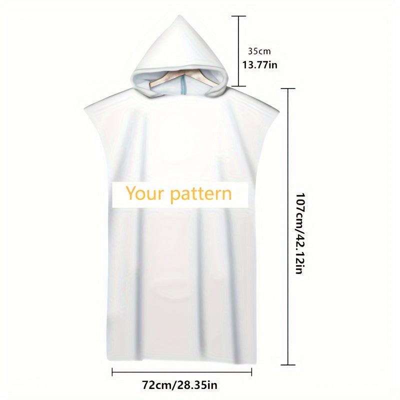 Stitch Microfiber Bath Cape with Hood – Quick-Drying and Suitable for Indoor and Outdoor Use
