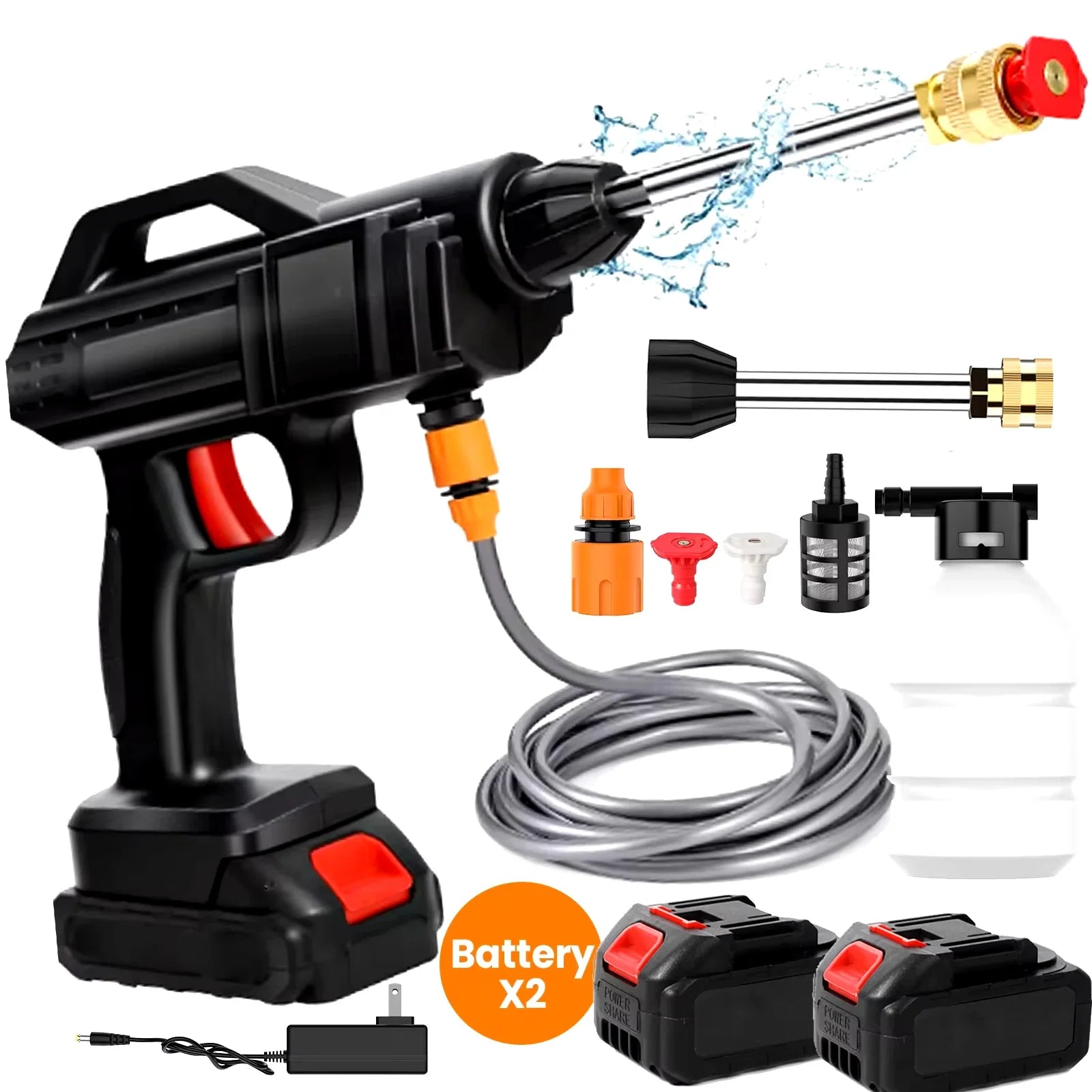 Wireless High-Pressure Cleaner – Powerful Cleaning with Lithium Battery and Convenient Functionality