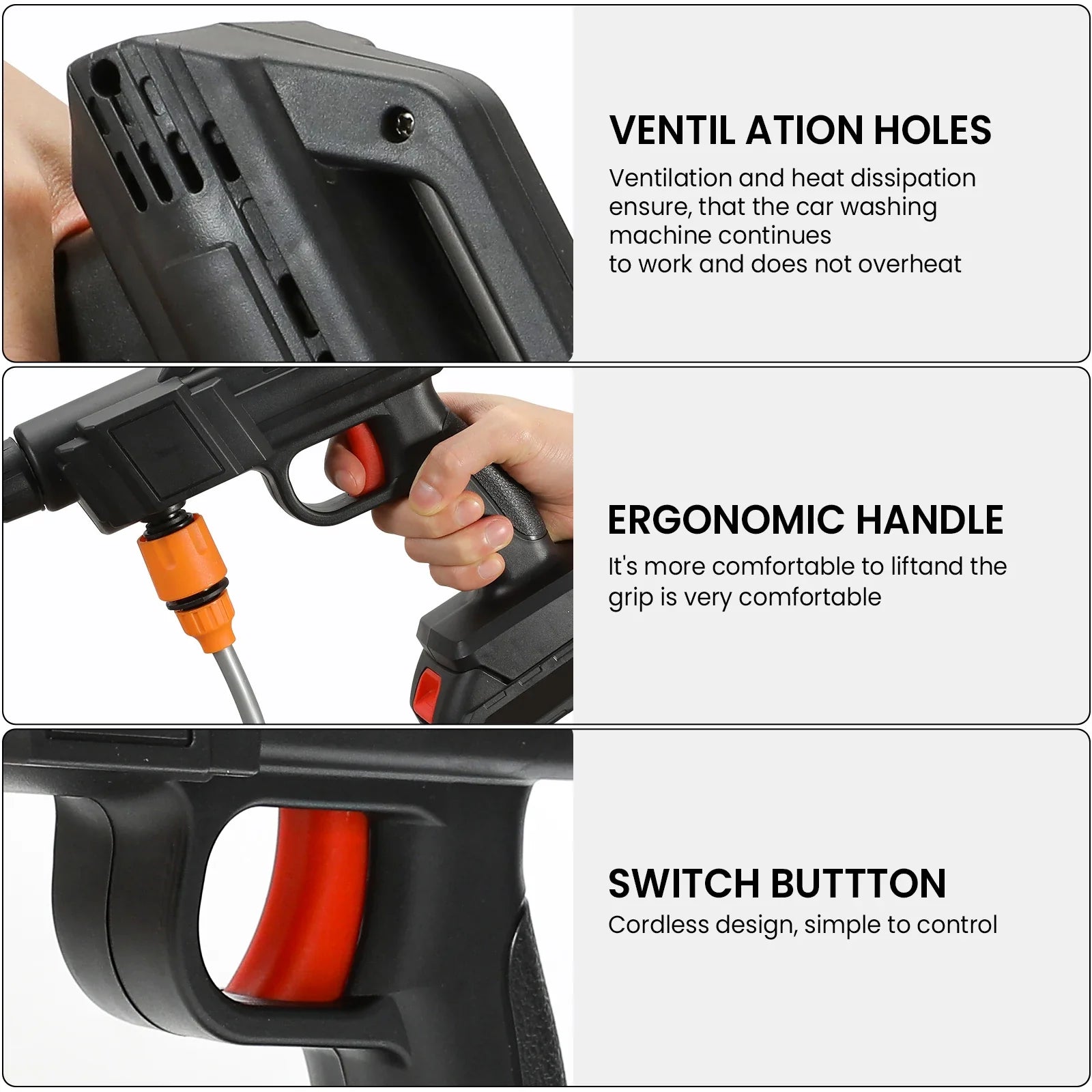 Wireless High-Pressure Cleaner – Powerful Cleaning with Lithium Battery and Convenient Functionality