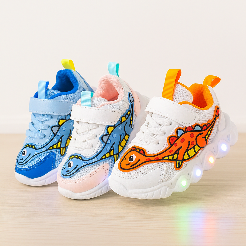 Kids' Dino Sneakers with LED Sole – Cool and Playful