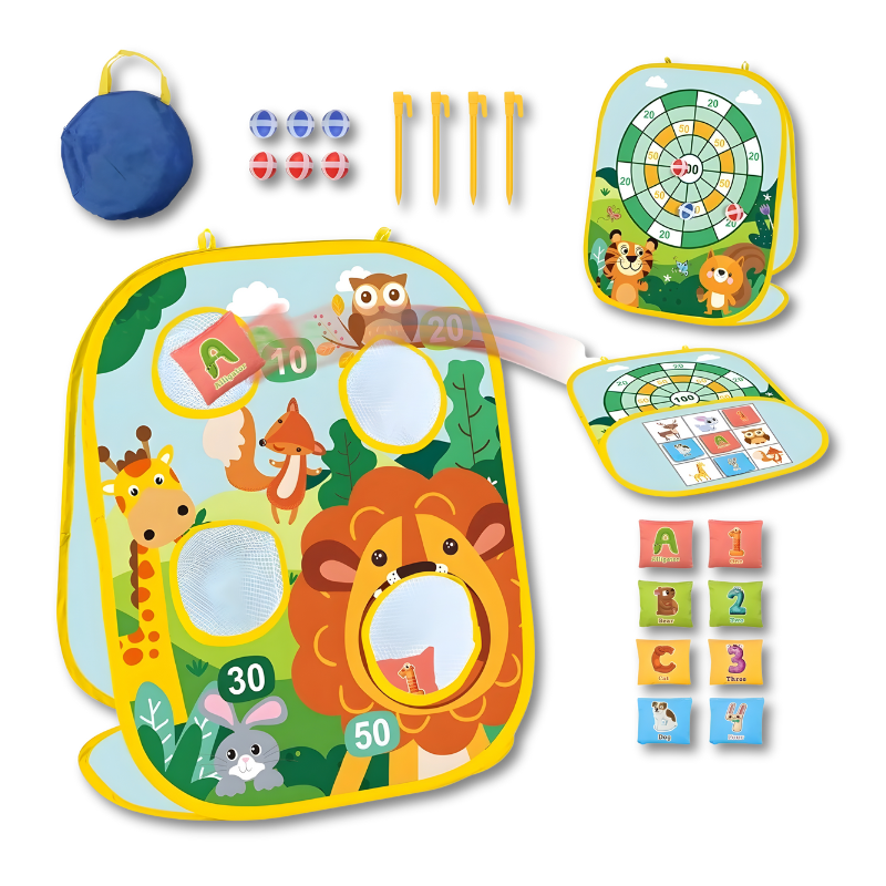 Kids’ 3-in-1 Toss Game – Bean Bags, Targets & Indoor Play