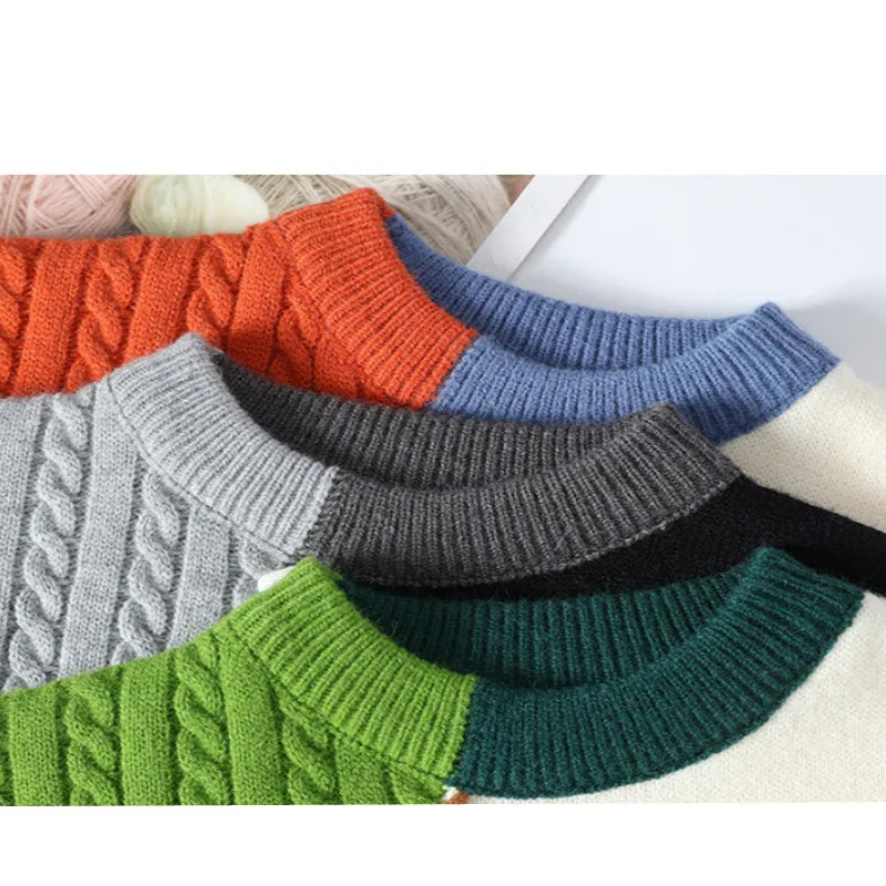Luna Patchwork Sweater – For a fashionable and warm look