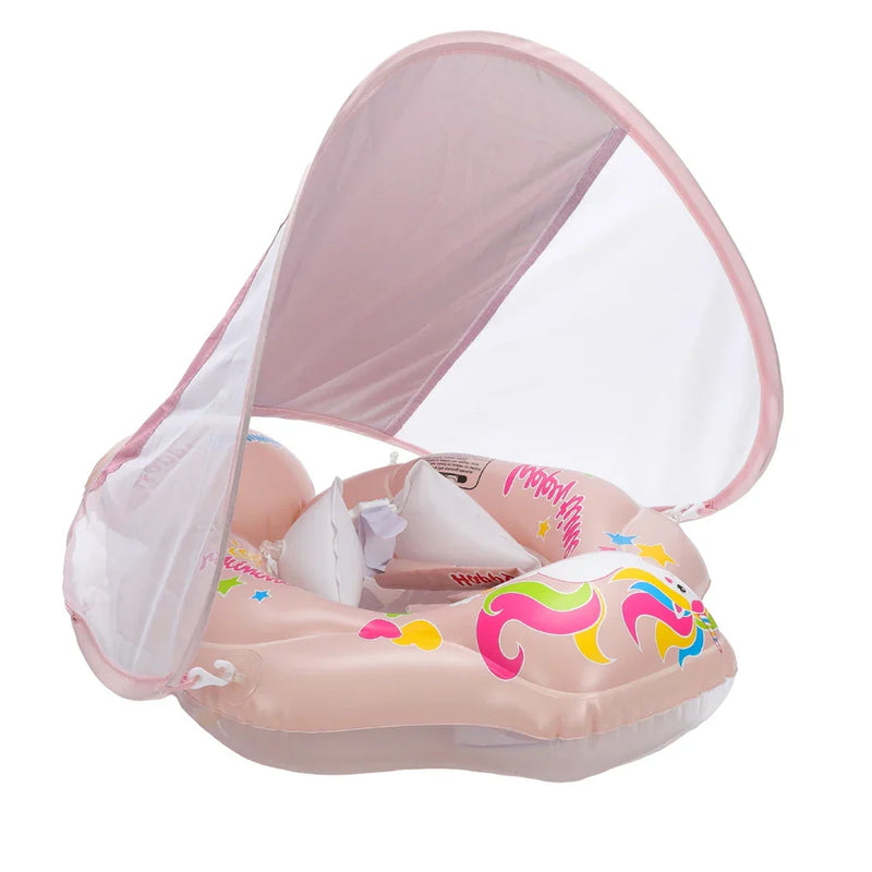 Inflatable Baby Swim Ring with Sunshade – Protection and Fun
