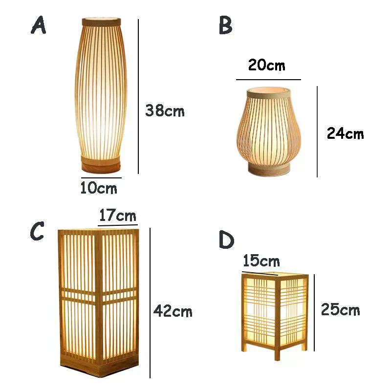 Japanese Bamboo Table Lamp – Zen Style Ambient Lighting