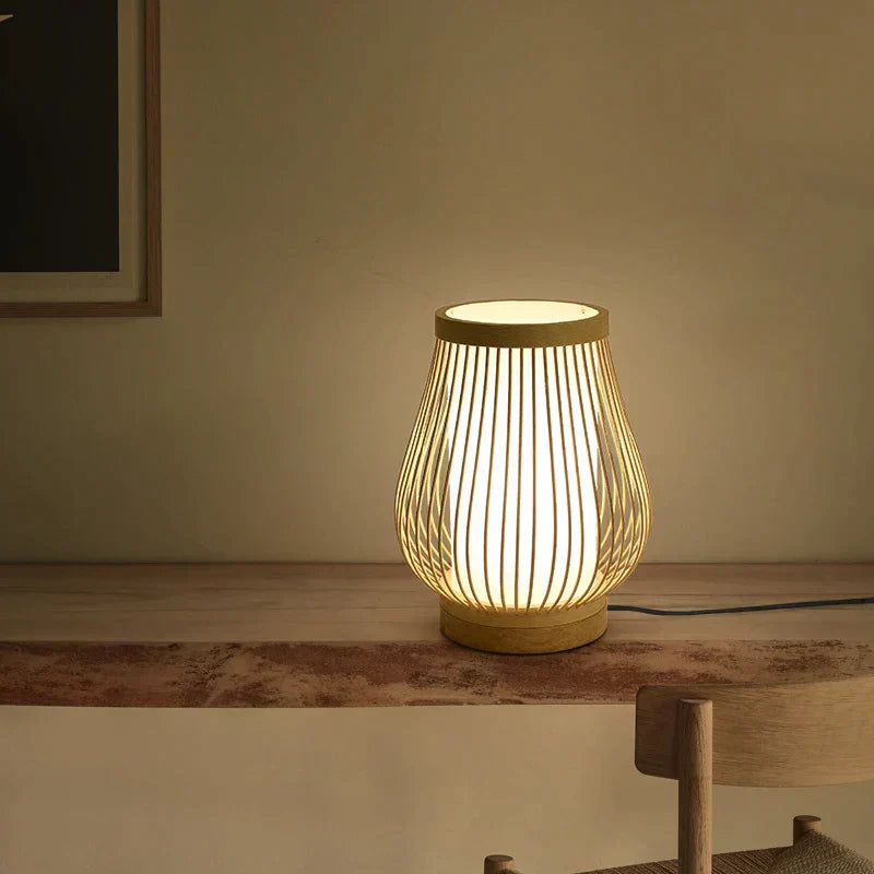 Japanese Bamboo Table Lamp – Zen Style Ambient Lighting