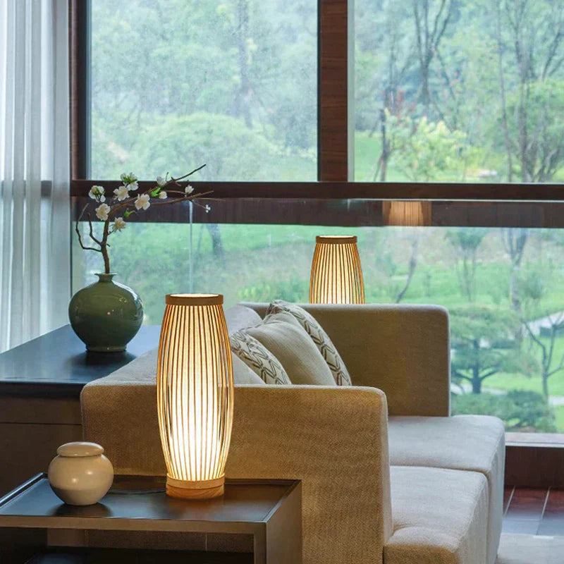 Japanese Bamboo Table Lamp – Zen Style Ambient Lighting
