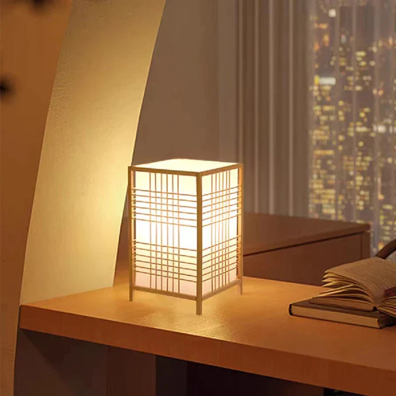 Japanese Bamboo Table Lamp – Zen Style Ambient Lighting