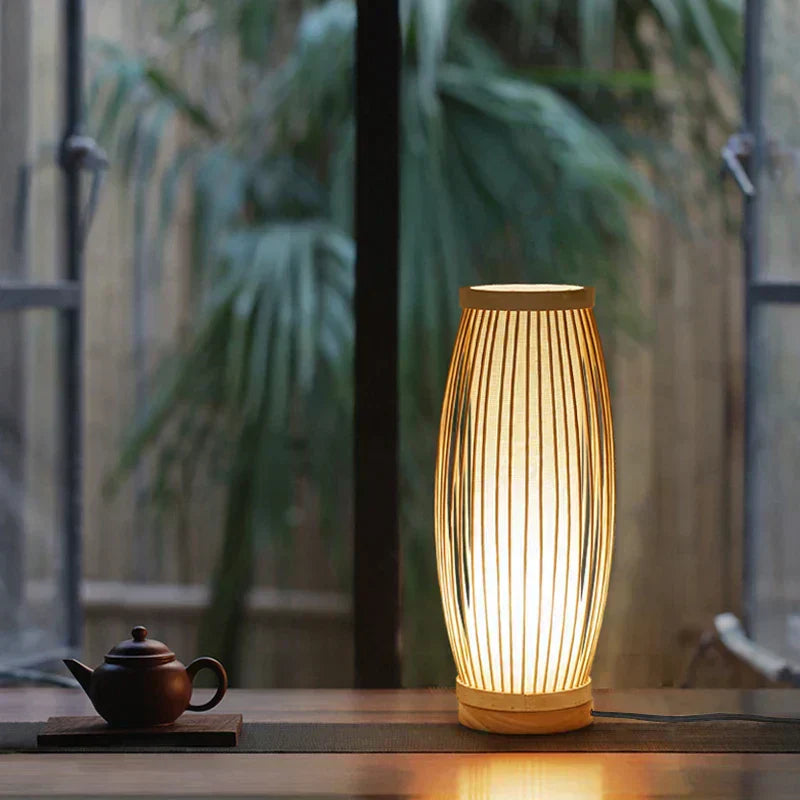 Japanese Bamboo Table Lamp – Zen Style Ambient Lighting