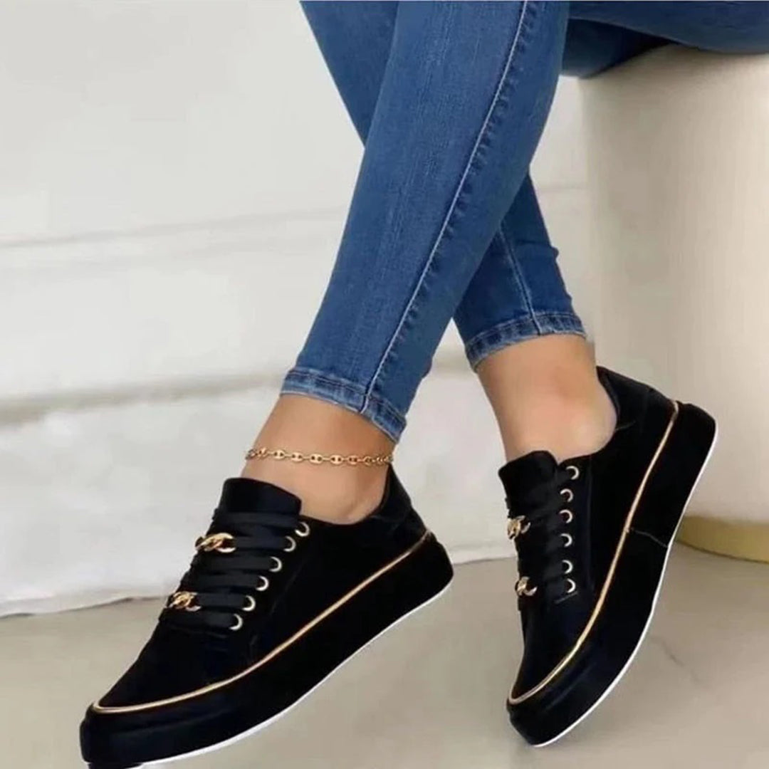 Chic Luxe Gloss Sneakers for Women – Perfect Blend of Comfort and Style for Everyday Wear