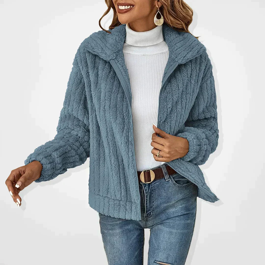 Lotte Plush Women's Jacket – Warm, Soft, and Fashionable