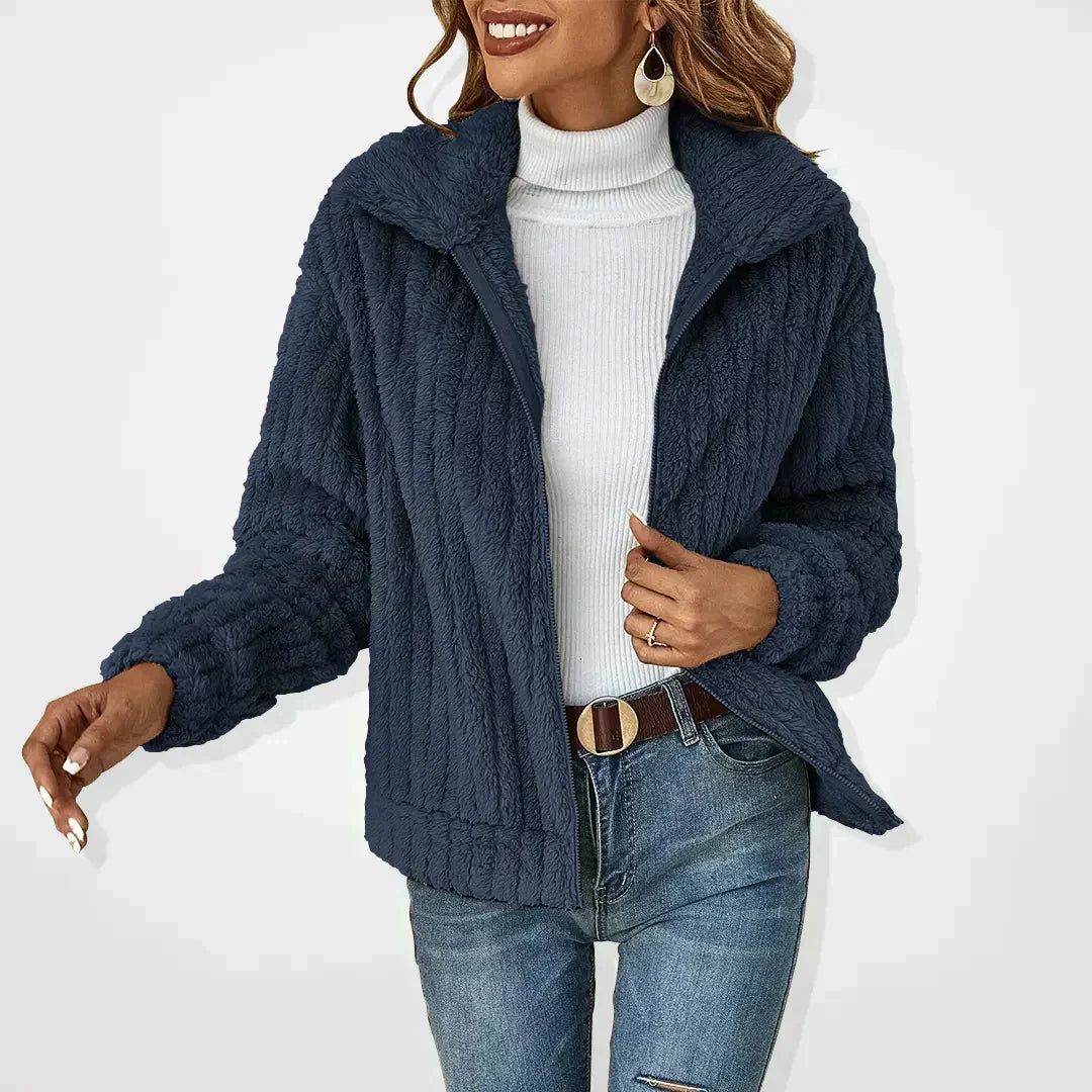 Lotte Plush Women's Jacket – Warm, Soft, and Fashionable
