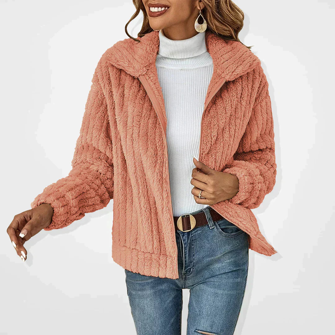 Lotte Plush Women's Jacket – Warm, Soft, and Fashionable