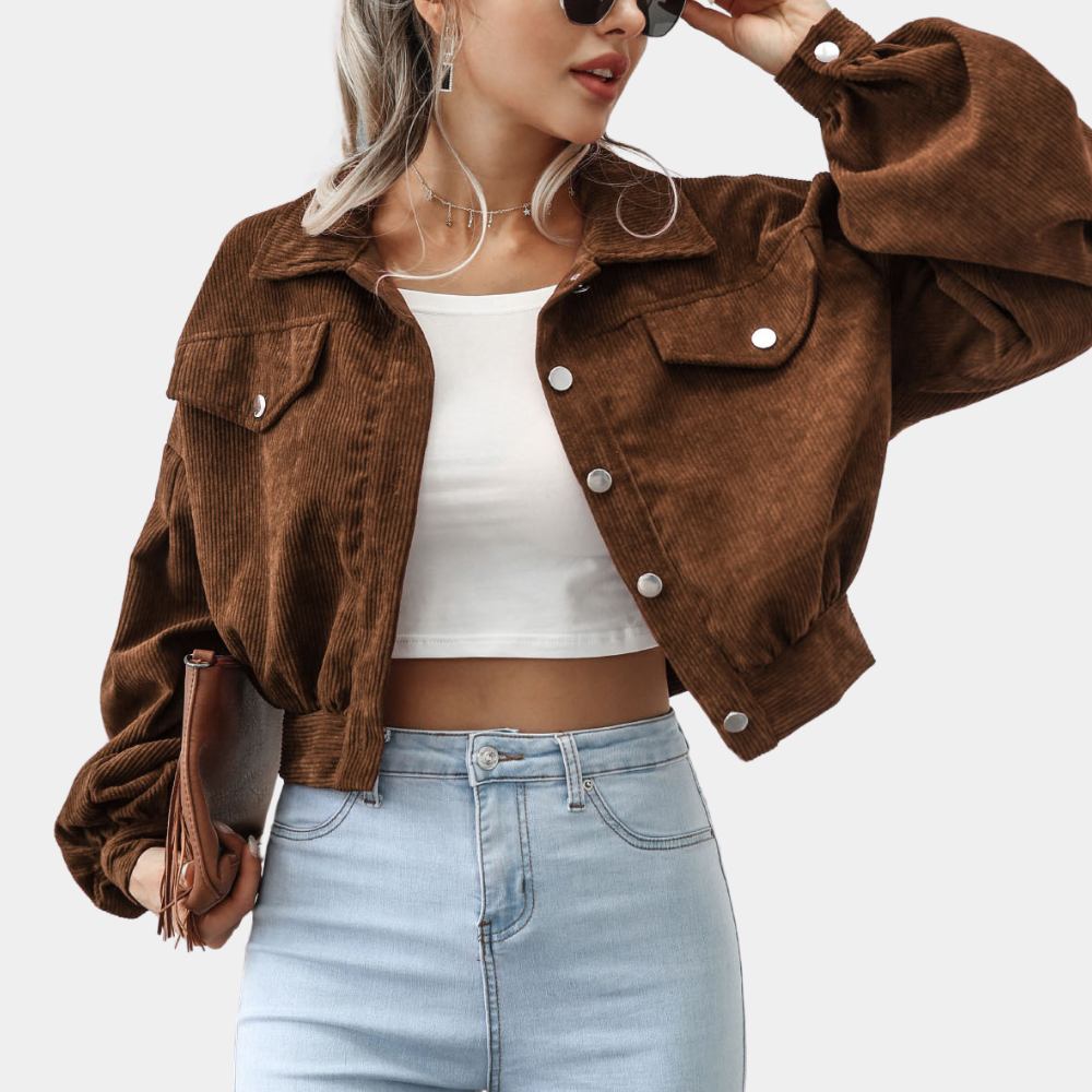 Elina - Ribbed Velvet Women's Jacket
