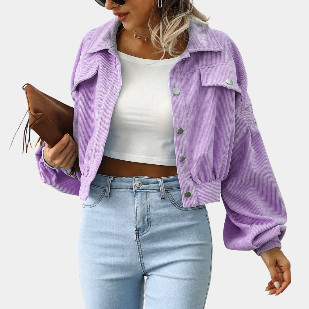 Elina - Ribbed Velvet Women's Jacket