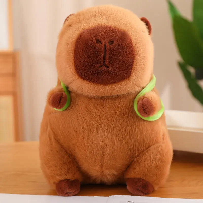 Capybara Cuddle Toy with Turtle Backpack – Soft and Super Cute