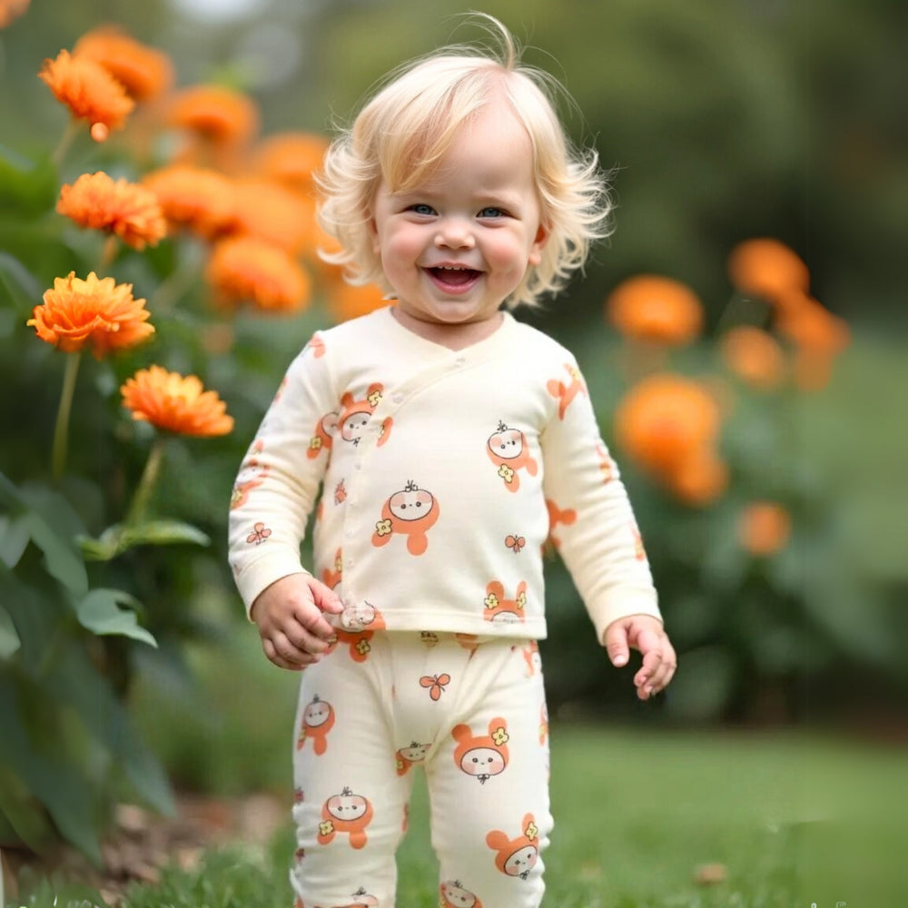 Dear Animal Print Baby Set – Comfortable and Cute Day and Night