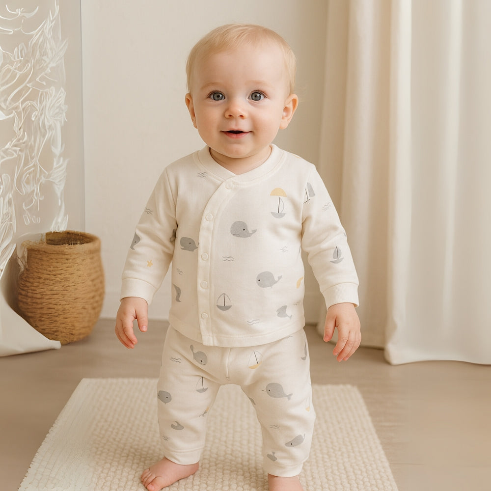 Dear Animal Print Baby Set – Comfortable and Cute Day and Night