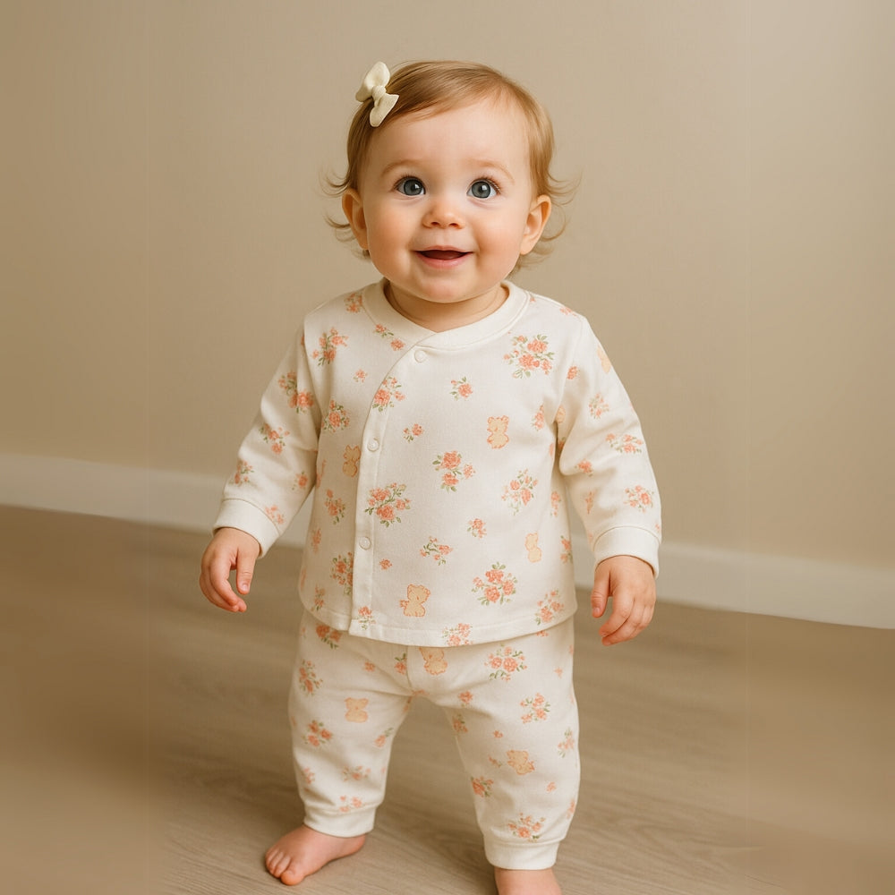 Dear Animal Print Baby Set – Comfortable and Cute Day and Night