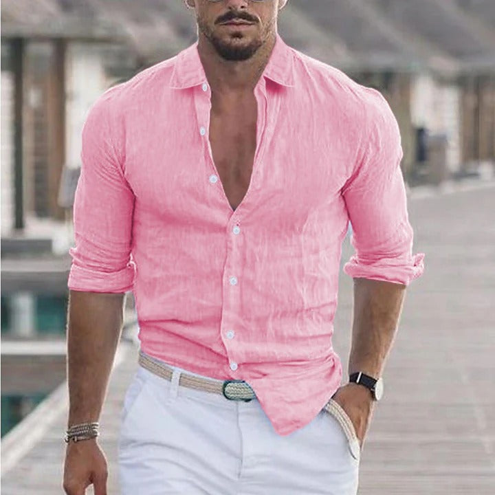 Breeze Luxe Linen Shirt – Stylish Comfort for Men