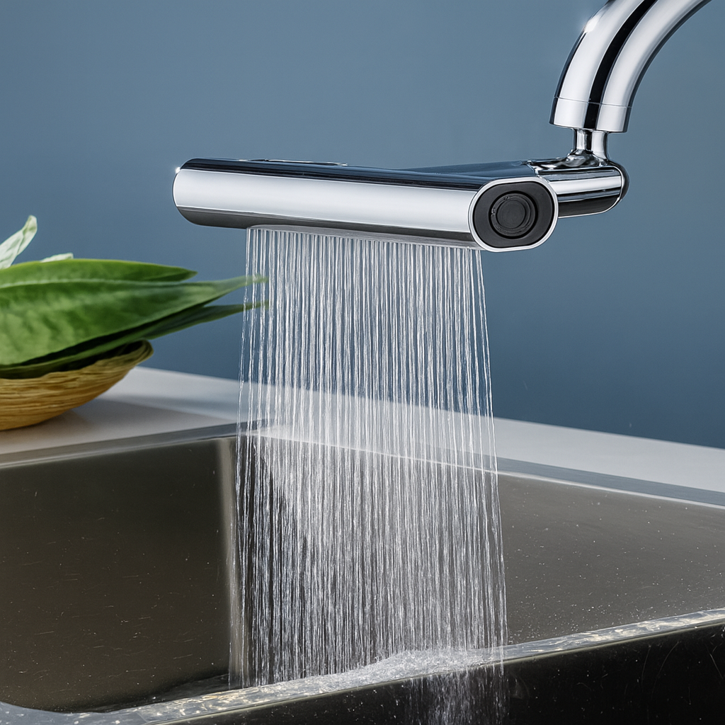 FlexiFlow Tap Attachment – 4 Settings & 360° Rotatable