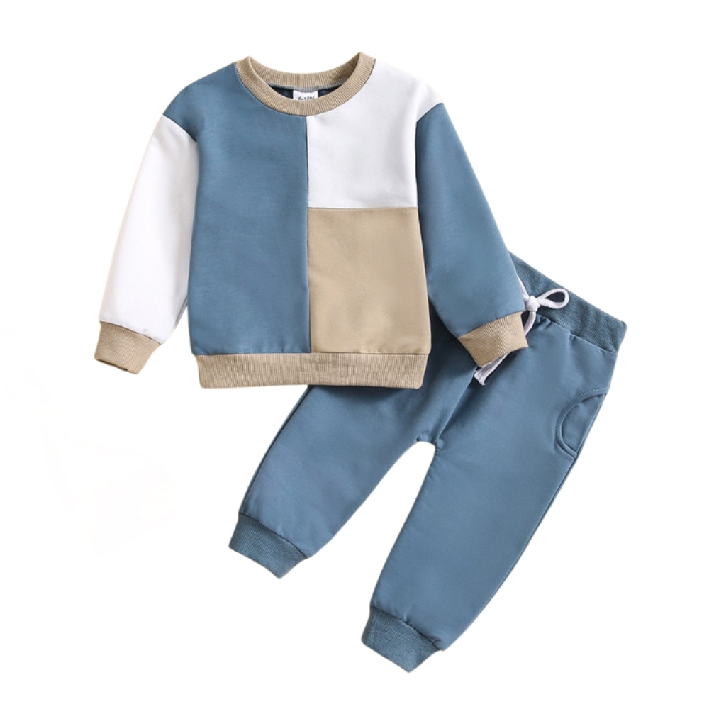 Trendy Boys Tracksuit – Comfortable Colour Block Design