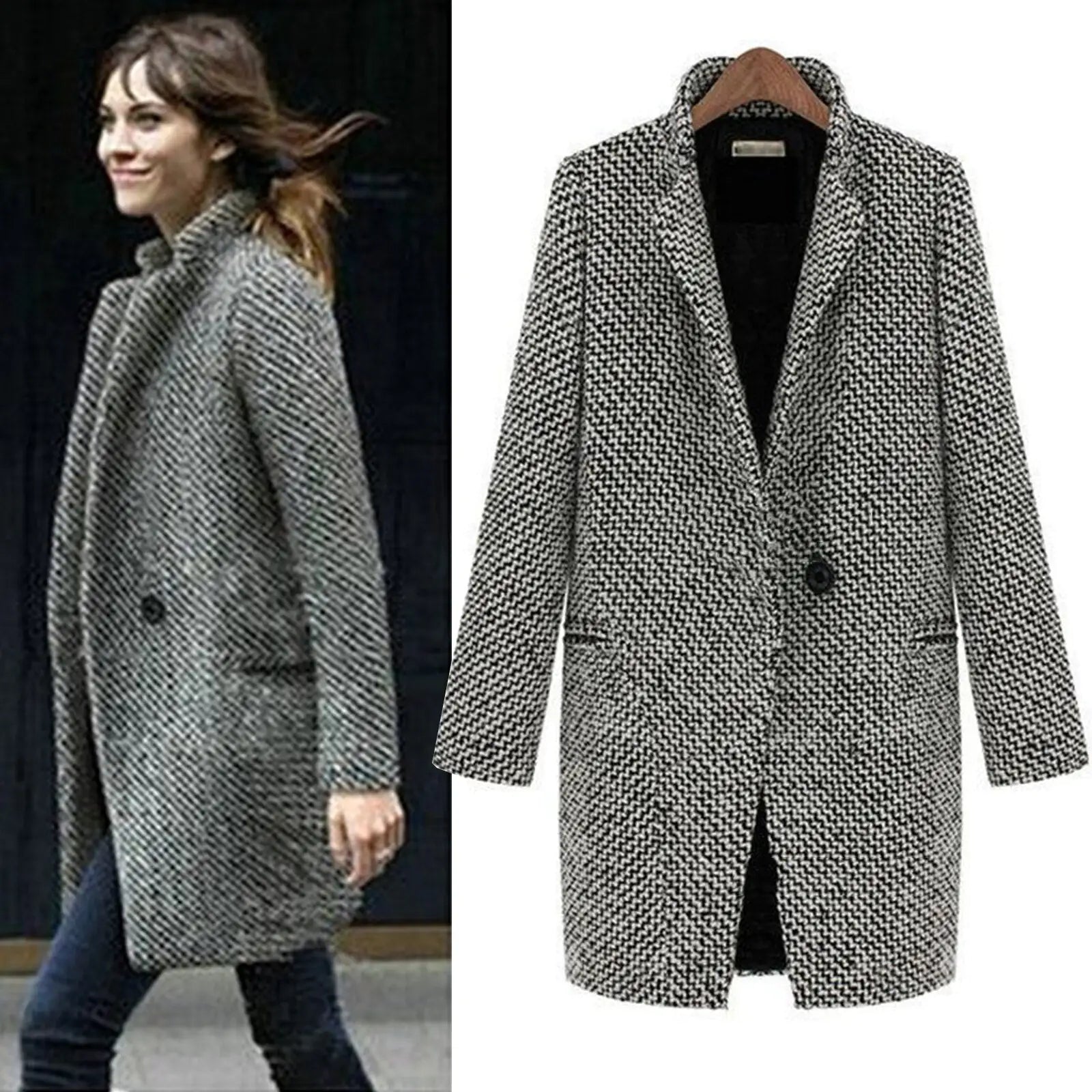 Emma Houndstooth Coat – For a Fashionable Look