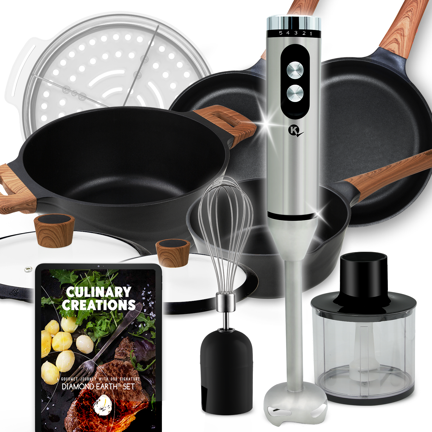 CookMaster Cooking Pots Set - Sturdy and Multi-Functional Cookware Set