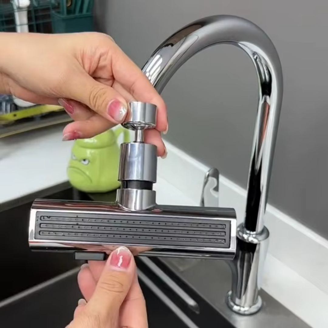 FlexiFlow Tap Attachment – 4 Settings & 360° Rotatable
