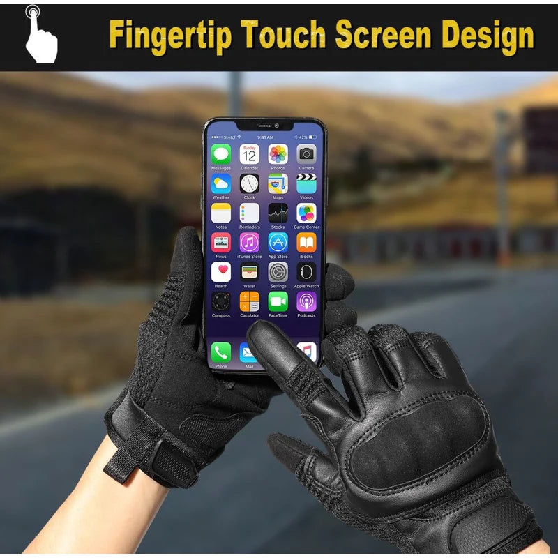 AirFlex Motorcycle Gloves – Breathable PU Leather for Comfort and Safety