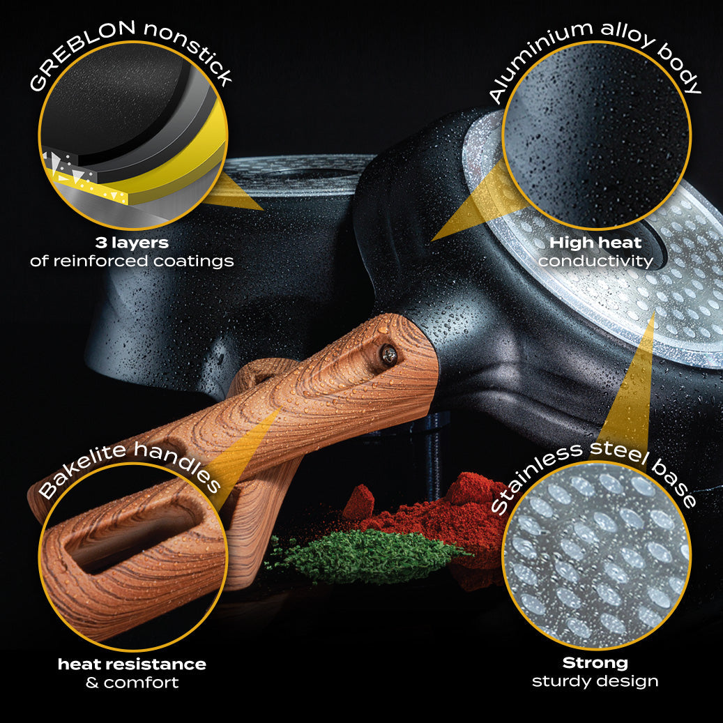 CookMaster Cooking Pots Set - Sturdy and Multi-Functional Cookware Set