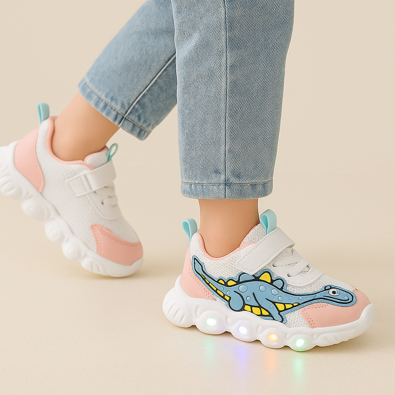Kids' Dino Sneakers with LED Sole – Cool and Playful