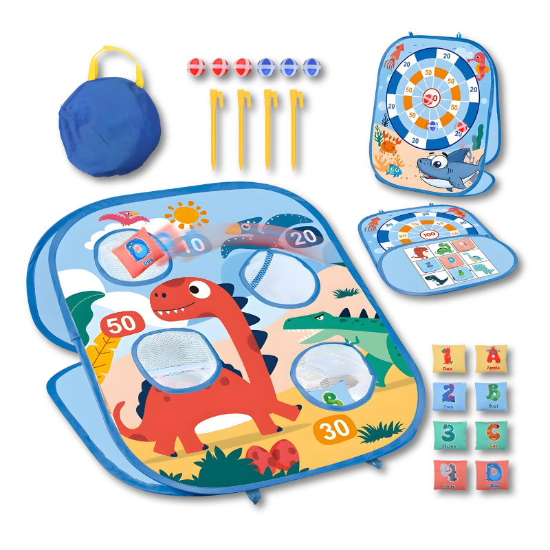 Kids’ 3-in-1 Toss Game – Bean Bags, Targets & Indoor Play