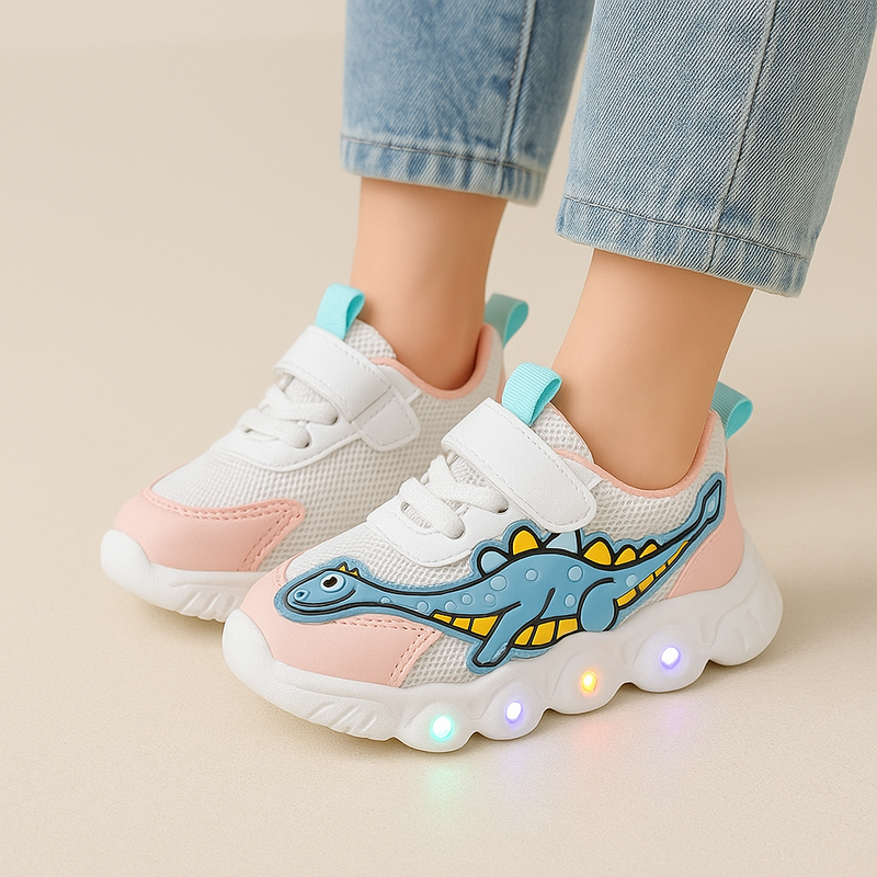 Kids' Dino Sneakers with LED Sole – Cool and Playful