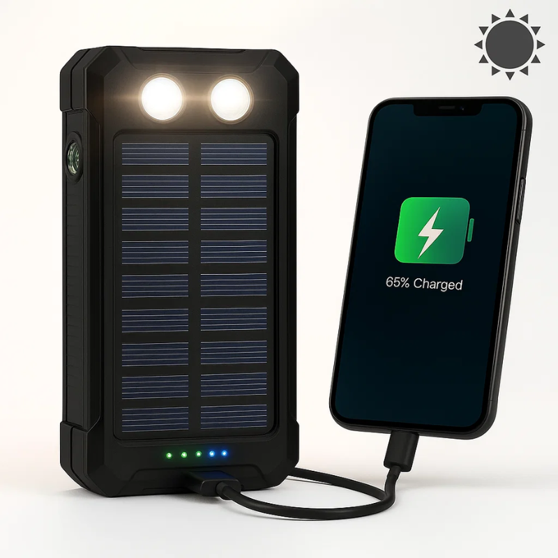 50000mAh Solar Power Bank – Waterproof, Rugged & With Torch