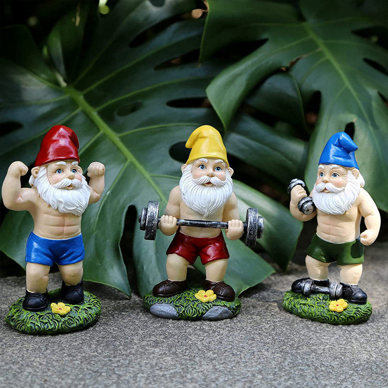 Sportive Dwarfs - Funny Garden Statues for a Playful Atmosphere