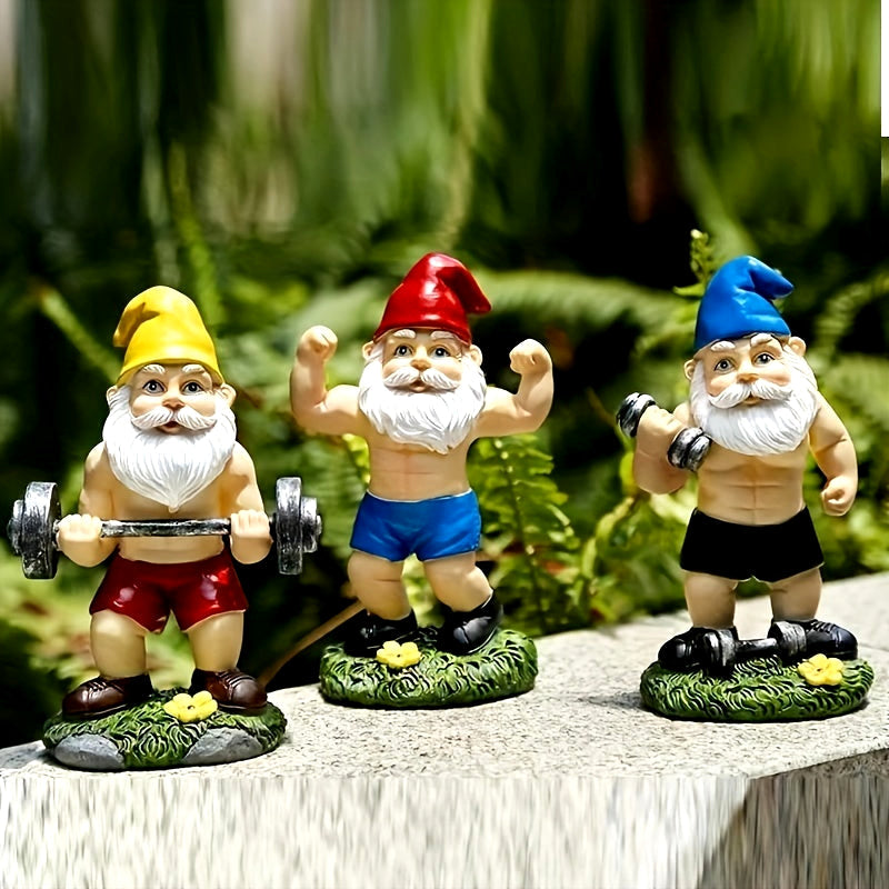Sportive Dwarfs - Funny Garden Statues for a Playful Atmosphere